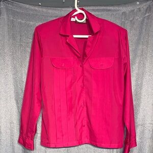 Elegant Fuchsia Button-Down Shirt for Women